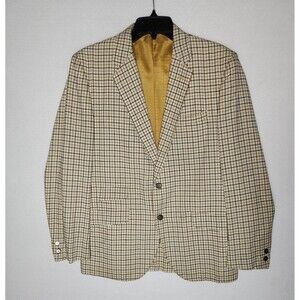 Vintage McGregor Plaid Suit Coat Jacket Funky Preppy Rockabilly 1960s Size 40R